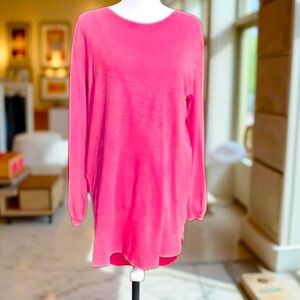 Free People Pink Long Sleeve Top Medium